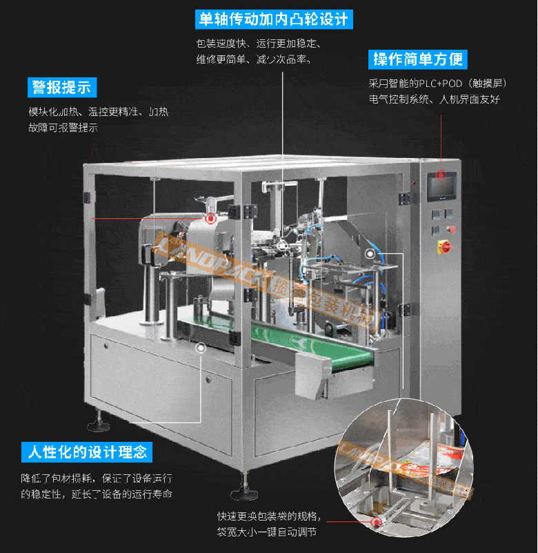 袋裝洗衣液包裝機特點