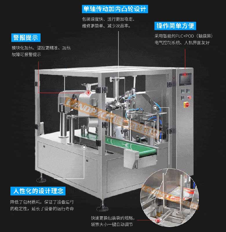 鹵蛋、麻辣小魚(yú)仔真空包裝機(jī)特點(diǎn)